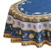 Home Bargains Plus Round Fabric Tablecloth, 70 Inch, Blue Lemon