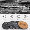 YONGHEE Black Marble Coasters Set of 4, Elegant Black &