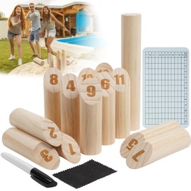 OSDUE Viking Games Set, Finnish Tossing Game, Wooden Game with Natural Wood, Fun and Engaging for Parties, Picnics and Gatherings, Outdoor Game, Adults & Children