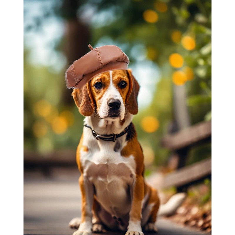 PET SHOW Dog Beret Hat for Small Medium Dogs Cats