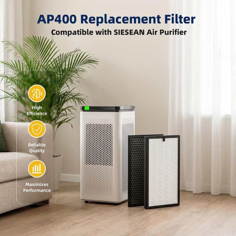 FMDZFL AP400 Replacement Filter Compatible with SIESEAN AP400 Air Purifier,