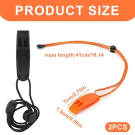 BEPSYOM Super Loud Survival Whistle with Two Sound Chambers, Super Loud and Even