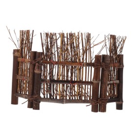 KONTONTY 1pc Bamboo Fence Decorative Screen for Tea Ceremony Zen Style Brown Ornament for Micro Landscape and Home Decor Antique Aesthetic for Parties and Photography