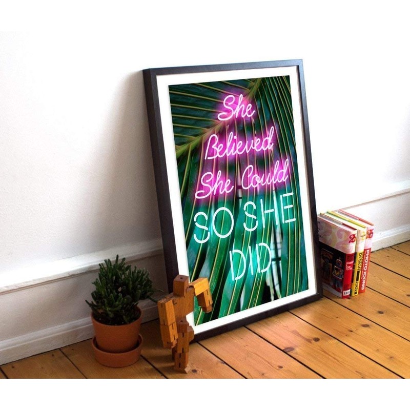 She Believed She Could So She Did, Neon Lights Sign,