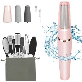 Haootadiy Electric Callus Removers for Feet, Haootadiy Rechargeable Electric Foot Callus Remover Pedicure Kits with12 in 1, Removes Dry Skin for Smoother Feet, Foot Care for Dead Skin Ideal Gift