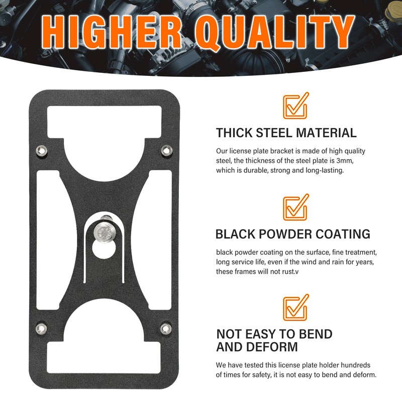 Front License Plate Bracket- Bumper Mounting, No Drill Front License