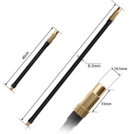 COZERI 2-in-1 Schrader & Presta Valve Adapter, 40 cm Extension Hose for Air Pressure Compressors, Replacement Hose for Bicycle, Car, Motorcycle Tyres, Presta & Schrader Valves