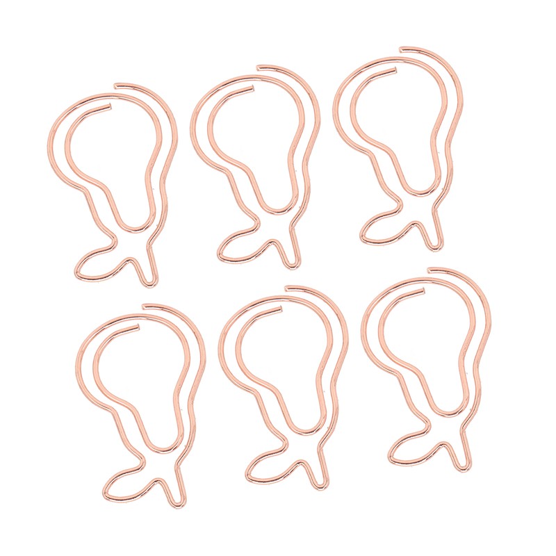 100Pcs Paper Clips Cute Bunny Shape Electroplating Process Lightweight Portable