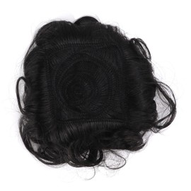 Topiky Dog Cosplay Wig, Elastic Washable Big Wavy Curls Nylon Fiber Funny Pet Wig for Cats Black Afro