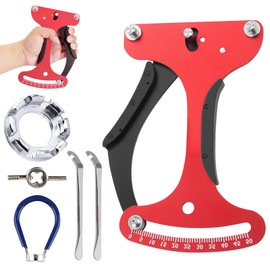 LEKEFETO Bicycle Spokes Tension Meter Calibration Tool: Spoke Tension Meter with 5 Accessories, Gauge for Bicycle Spoke Tension Meter, Bicycle Repair Tools