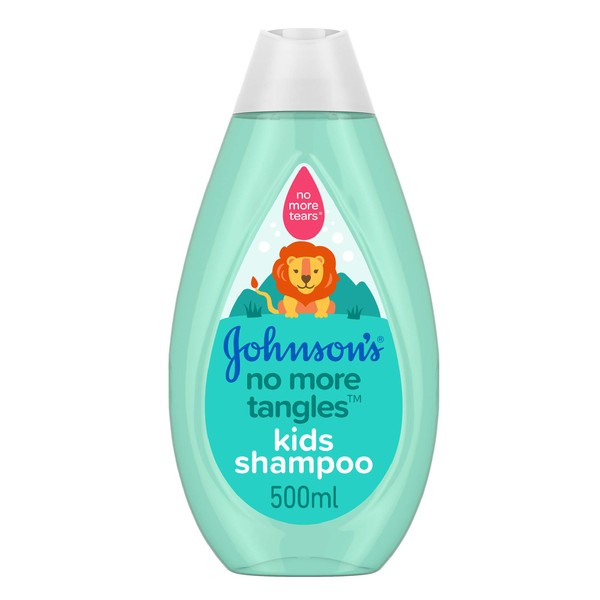 Johnson's No More Tangles Kids Shampoo 500ml – Leaves Hair Soft, Smooth and Easy-to-Comb - pH Balanced