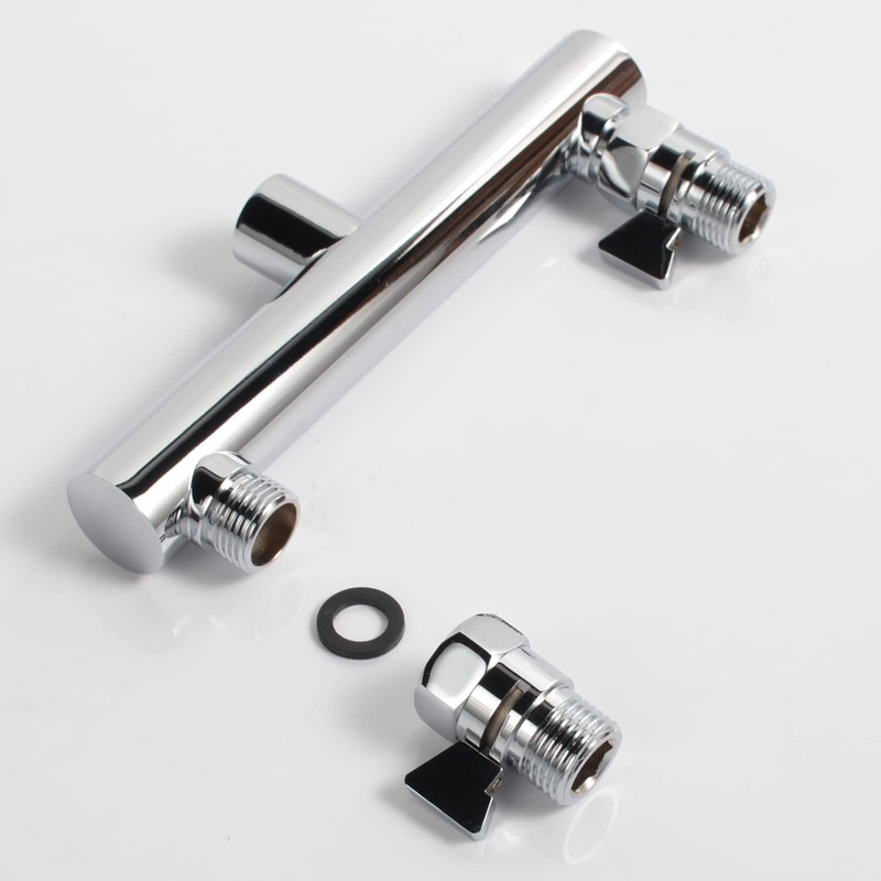 HAOXIN Double Outlet Shower Manifold with Shut Off Valve,Suitable for