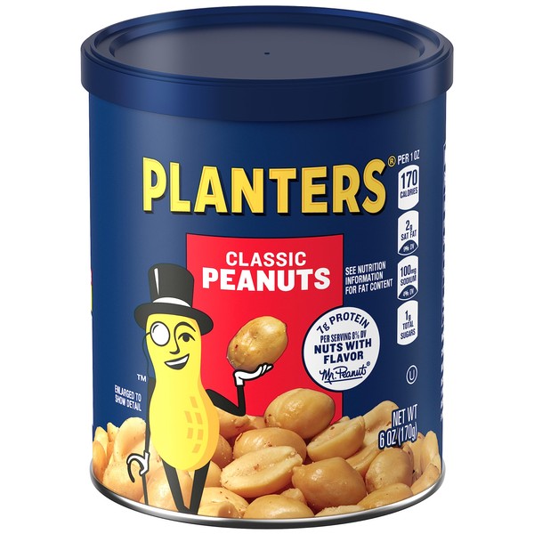 Planters Limited Edition Classic Peanuts (8 ct Pack, 6 oz Canisters)