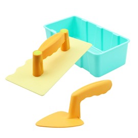 Perfeclan 3Pcs Snow Toys Sand Clay Mold Set Sand Brick Maker Kids Beach Tools Shovels Beach Spades Construction Toys Snow Play Set Snow Brick Maker for Building Summer Sandcastle Seaside Toy