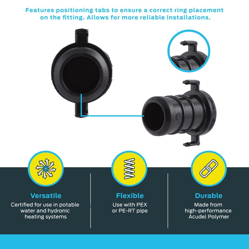 SharkBite 1/2 Inch Poly Crimp Plug, Pack of 25, PEX