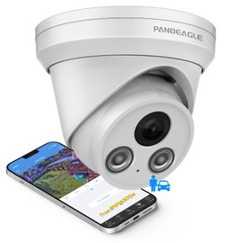 PANOEAGLE 5MP IP PoE Security Camera with Audio/Mic, Compatible for Hikvision 5MP@30fps, Human/Vehicle Detection,98ft IR Night Vision, Wide Angle 2.8mm Lens, IP67 Waterproof(PG2355I)