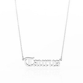 Minegreet Old English Zodiac Necklace for Women, Horoscope Birth Star Sign Letter Astrology Constellation Necklace Birthday Gift (Taurus-Silver)