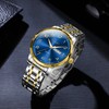 Taxau Silver Waterproof Watches for Men Stainless Steel Dress Men