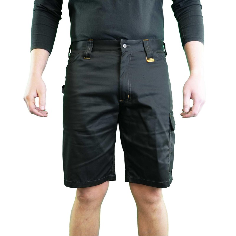 DEWALT Milan Men's Regular Fit, Utility Cargo Work Shorts, Black,