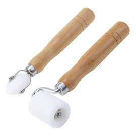T Tulead Rubber Seam Roller Wallpaper Smoothing Roller Roller Tool 2PCS (External Corner Seam Roller+Flat Wheel Seam Roller)