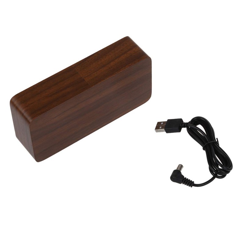 Lancoon Wooden Digital Clock - Multi-function LED Alarm Clock with