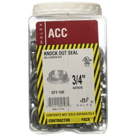 Halex 60797B Knock Out Seals Accessory Steel (100 Piece), 3/4"