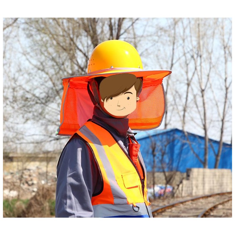 Helmet Sun Shade, Sun Shade, Helmet Visor, Heatstroke Prevention, Construction