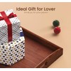 Danfoxer Bamboo Set of 2 Serving Tray with Handles,Large &