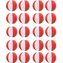 Paper Lanterns, O-bon Lanterns, 20/30 Pieces, Bon Lanterns, Paper Lanterns, For New Bon Events, Festivals, Festivals, Red Switch, Diameter 7.9 inches (20 cm) (Set of 20)