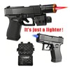 [Gas Not Included]Cool Butane Windproof Torch Lighter,with 2 Flame Modes,Refillable,