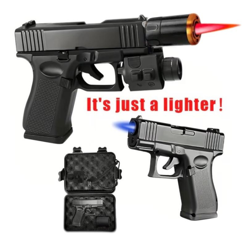 [Gas Not Included]Cool Butane Windproof Torch Lighter,with 2 Flame Modes,Refillable,