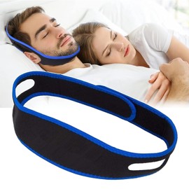 Anti-Schnarch-Kinnband Schlafapnoe – kinnmaske schlafen​mit Atmungsaktivem Design, Flexibles Gummi zur Schmerzfrei-Atmung, kinnmaske für Männer & Frauen (Schwarz) | kinnband Schlafapnoe Stoppt Schnarc