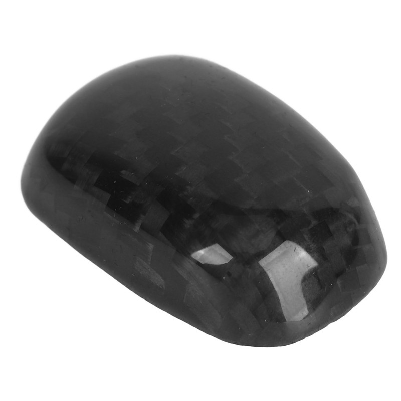 Gear Shift Knob Unlock Button Cover Carbon Fiber Shifter Lever