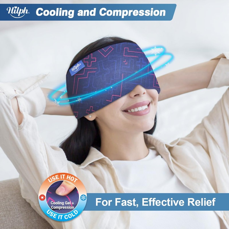 Hilph Migraine - Berretto per emicrania, in rilievo, per alleviare