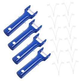 Kisangel Abs Material Pool Cleaning Fixtures 4 Handles with 12 v Shaped Clips for Pool Maintenance