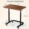 BUYIFY Height Adjustable TV Tray Table with Wheels for Couch