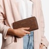 Corkor RFID Wallet Women Zip Around Clutch, Natural Cork Non-Leather
