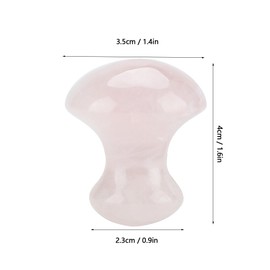 Walfront Gua Sha Facial Tools Face Massager Stone Mushroom Shape Pink Rosy Finch Jade Roller Natural Rose Quartz Crystal Ston Massage Tool Face Sculpting Tool for Your Face or Eyes Relaxing
