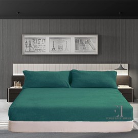 Fleece Teddy Pillow Case Cover Pair 50cm x 75cm Approximately Warm and Cosy Teal Pillow Case Pair Only