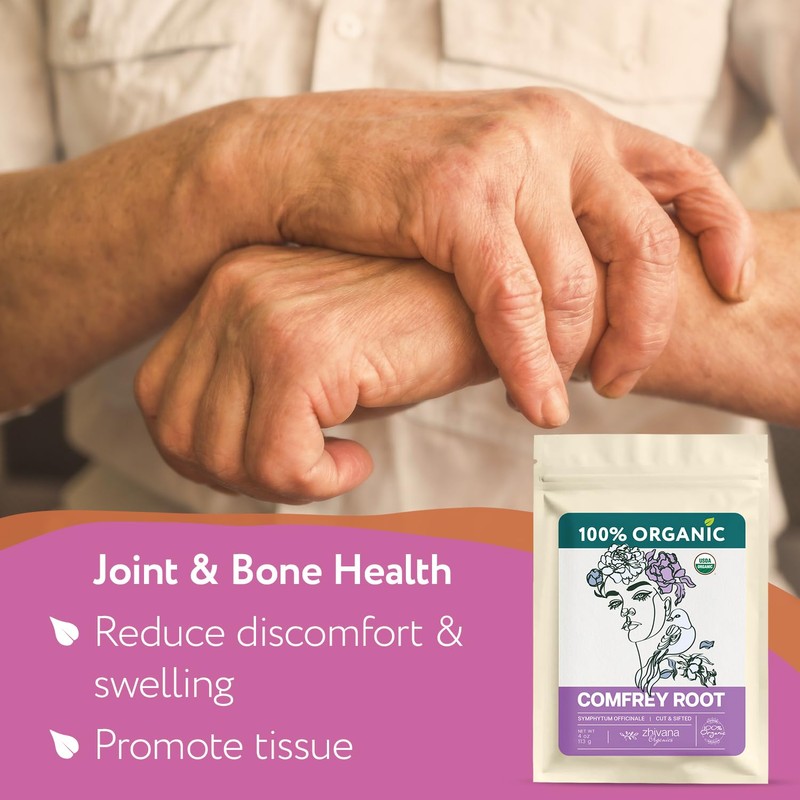 Organic Comfrey Root (4 oz.) - Comfrey Herb - Сonsuelda,