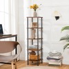 HOOBRO 5-Tier Corner Shelf Stand, Corner Square Rack Display Shelf,