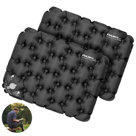 EULANT Inflatable Camping Seat Cushion, Pack of 2, Waterproof Air Cushion, Ultralight Travel Cushion for Beach, Backpacking, Hiking, Fishing, Boating, or at Concerts, Grandstands, Beach, Lawn and