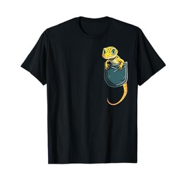 Lizard Reptile Leopard Gecko Lover Pocket Tee Men Women Kid T-Shirt