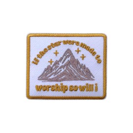 Zolawe If The Stars to Made to Worship, So Will I Patch, 3 Inches Sew On Iron On Patches God Embroidery Patches for Clothes Backpacks Hats Jeans Bag, Bible Embroidered Patches, DIY Patch for Christian