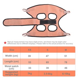 HoaaiGo Pet Grooming Hammock for Cats, Dogs, Breathable Dog Grooming Sling, Dog Grooming Harness, Dog Grooming Restraint Bag for Pet Grooming, Washing Nail Cutting (M, Pink)