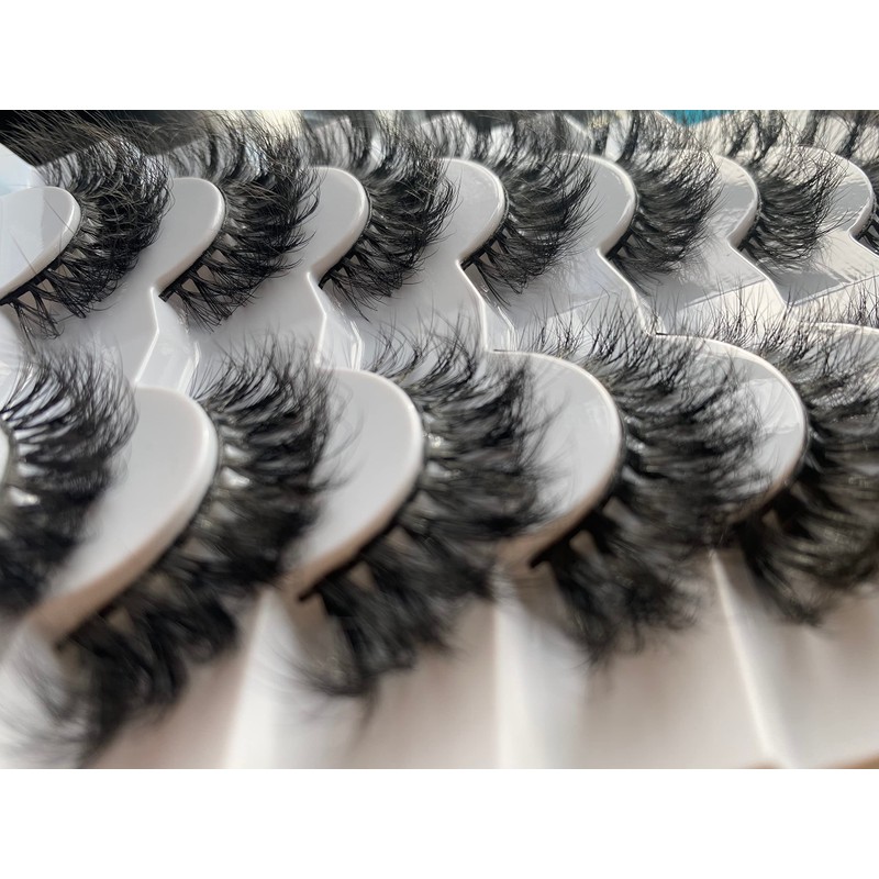 Faux Mink Lashes Real 3D Natural Wispy Selfies Lashes Faux