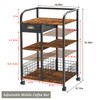 keomaisyto Coffee Cart with Storage Drawer, Coffee Bar Cabinet with