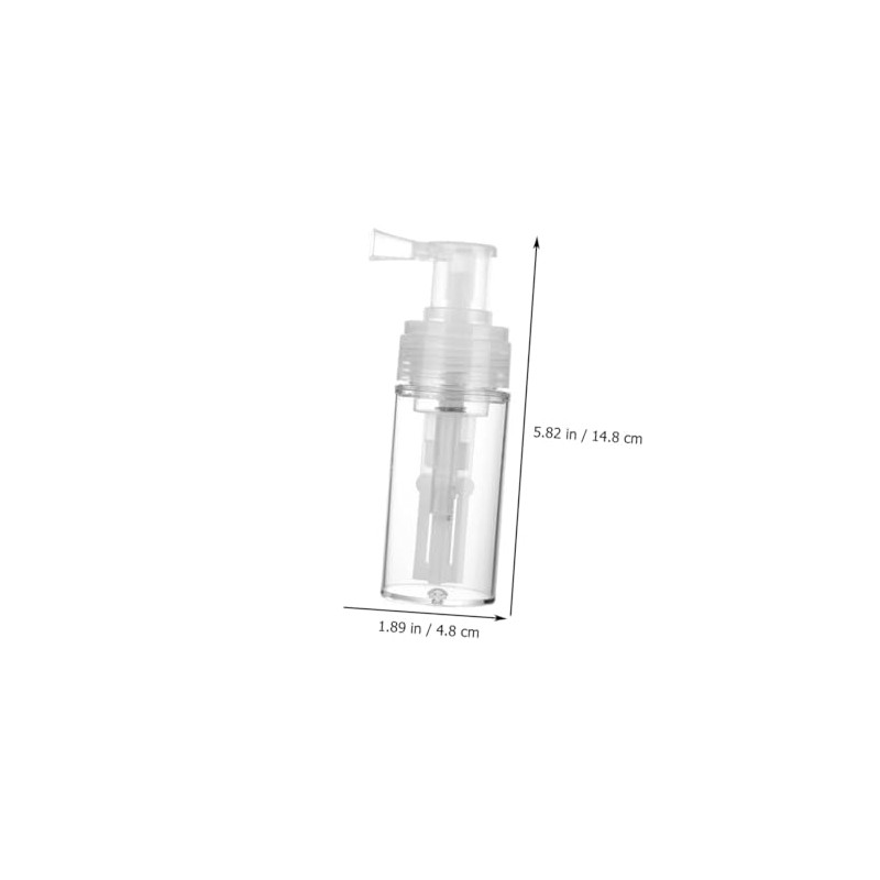 NUOBESTY Botella Aplicadora de Polvo Seco 110ml, Envase Plástico Transparente