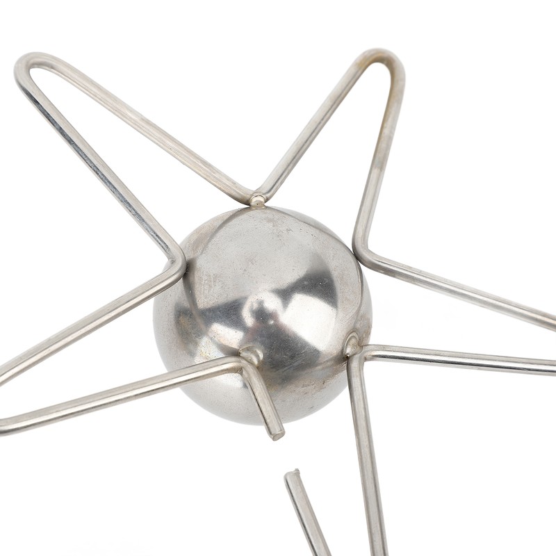 Coffee Cooling Tool with Reusable Metal Ice Sphere Stainless Steel