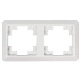 McPower Cup Double Frame | White | Modern Design | 152 × 81 mm | IP20 | High Quality & Robust | for Living & Work Areas | CUP Series